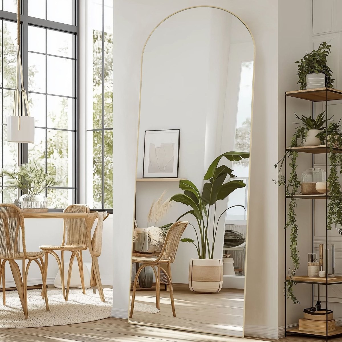 The Essence - Arched Full Length Floor Mirror - Curved Reflection Co.
