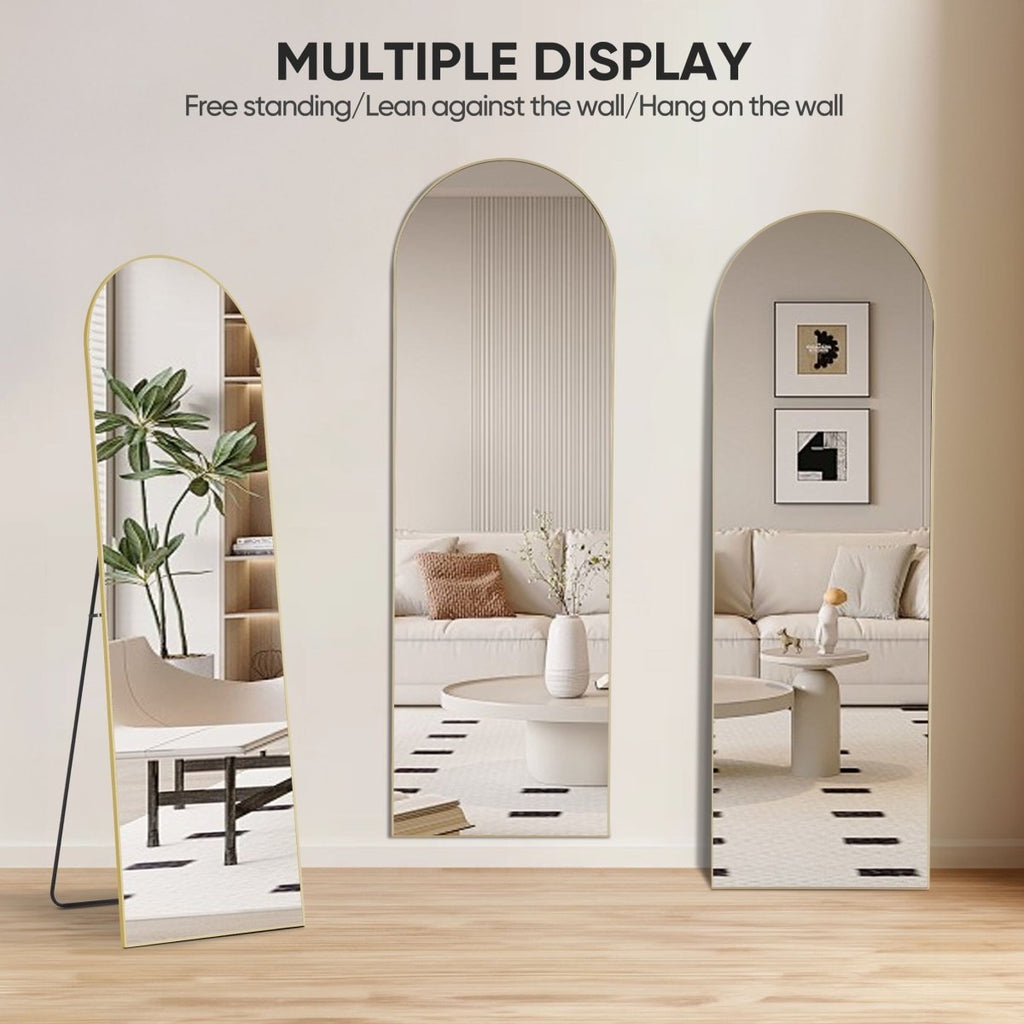 The Essence - Arched Full Length Floor Mirror - Curved Reflection Co.